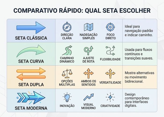 Símbolos de Seta